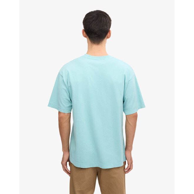 Oversized Organic T-Shirt in Teal Blue