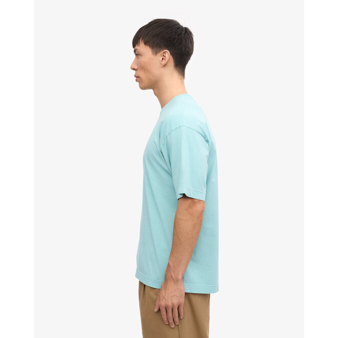 Oversized Organic T-Shirt in Teal Blue