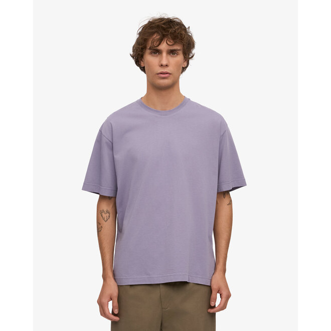 Oversized Organic T-Shirt in Purple Jade