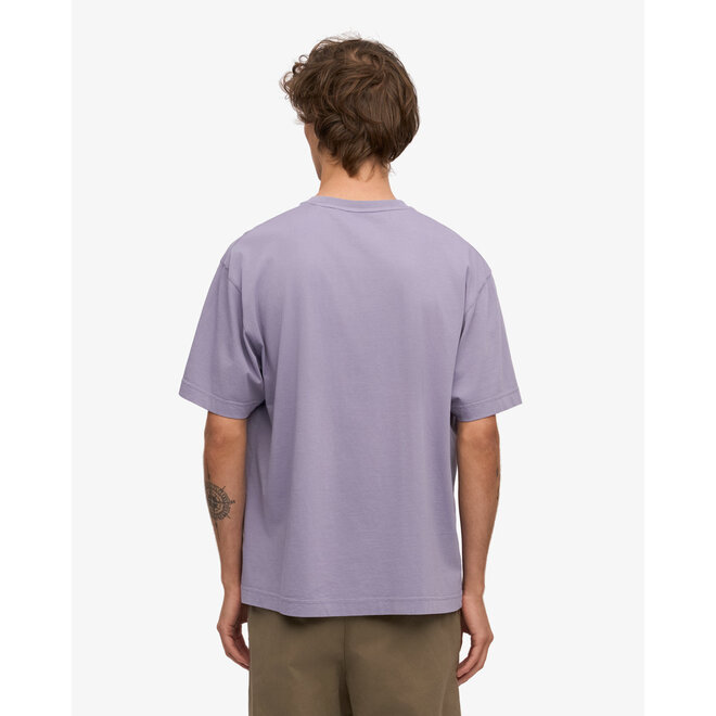 Oversized Organic T-Shirt in Purple Jade