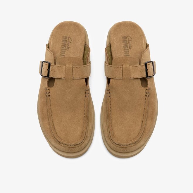 Meare Mocc in Dark Sand Suede
