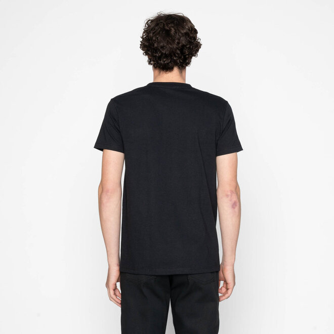 Pocket Tee in Black/Indigo Jacquard