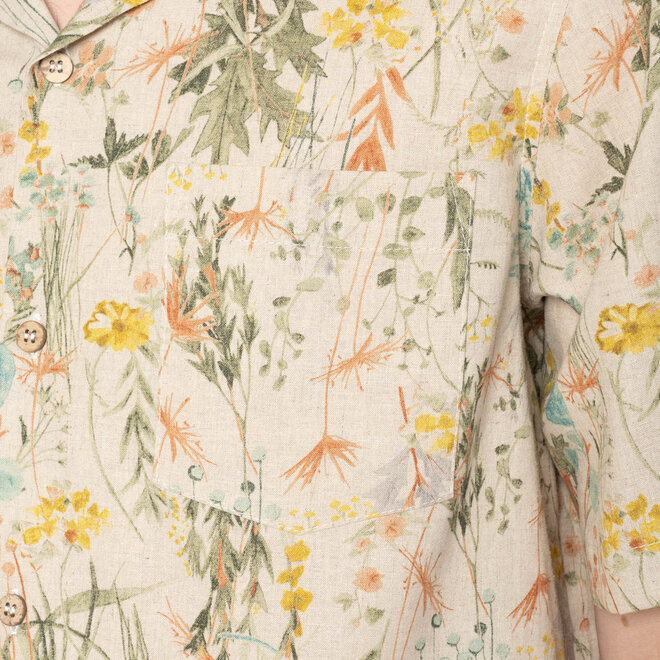 Aloha Shirt in Natural Flowers Painting