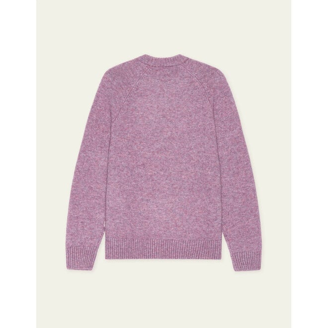 Soft Roundneck Knit in Oyster Rose Melange