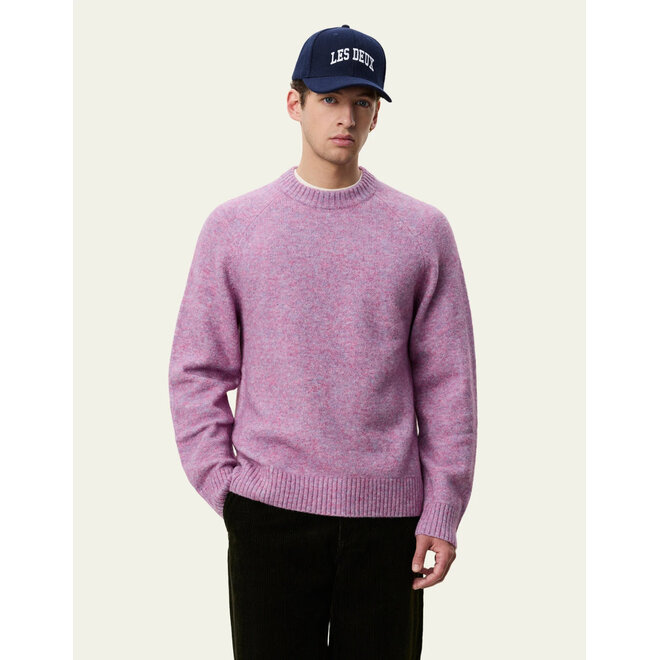Soft Roundneck Knit in Oyster Rose Melange