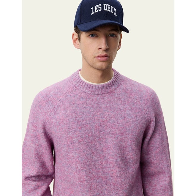 Soft Roundneck Knit in Oyster Rose Melange