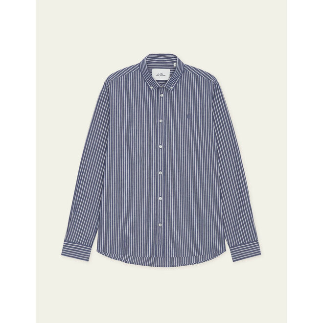 Light Oxford Striped Shirt in Blueprint