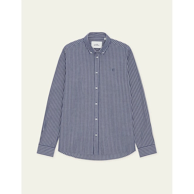 Light Oxford Striped Shirt in Blueprint