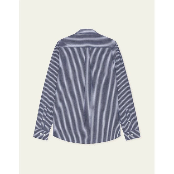 Light Oxford Striped Shirt in Blueprint