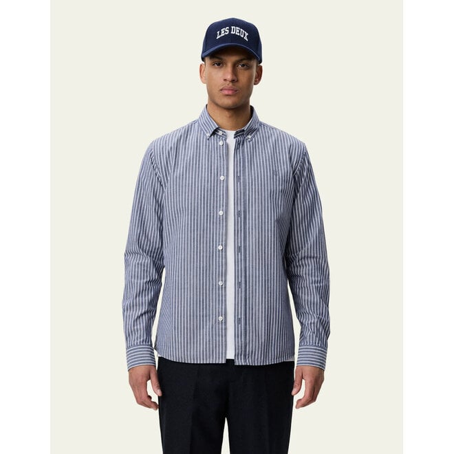 Light Oxford Striped Shirt in Blueprint
