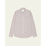 Light Oxford Striped Shirt in Chocolate Truffle Red