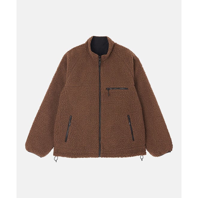 Reversible Sherpa Jacket in Dark Brown/Black