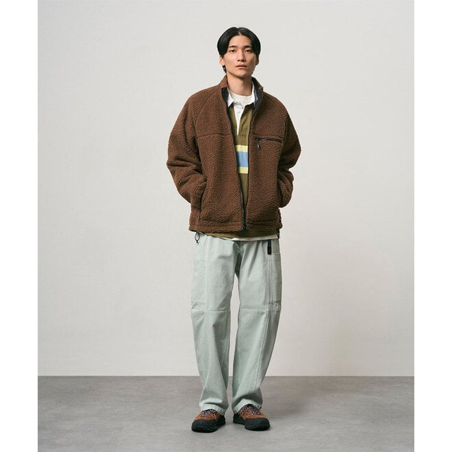 Reversible Sherpa Jacket in Dark Brown/Black