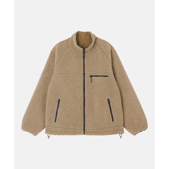Reversible Sherpa Jacket in Beige/Tan