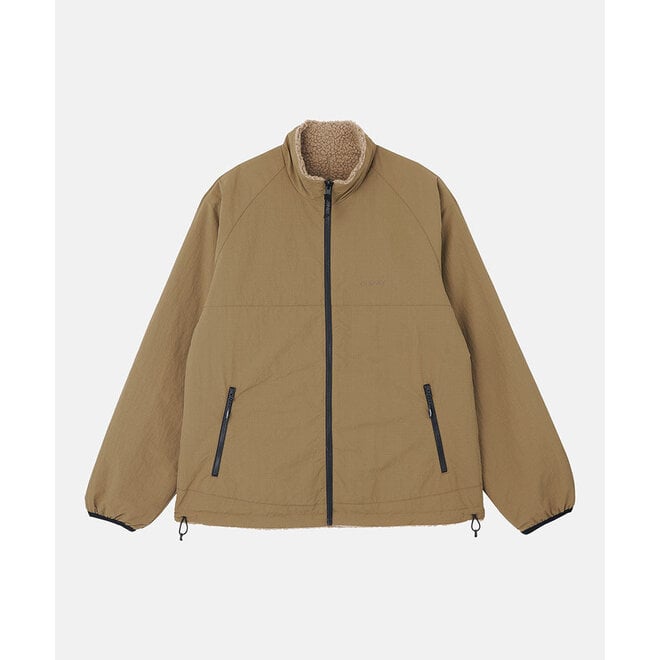 Reversible Sherpa Jacket in Beige/Tan