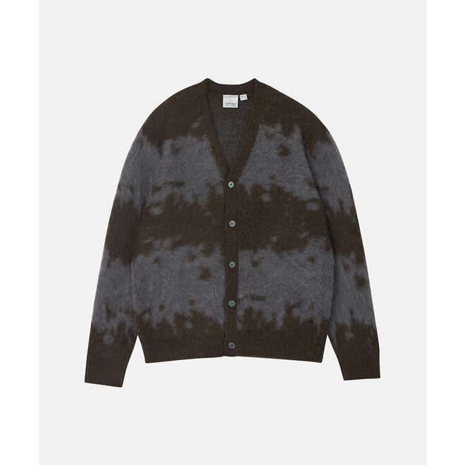 Mohair Splatter Cardigan in Slate Slatter
