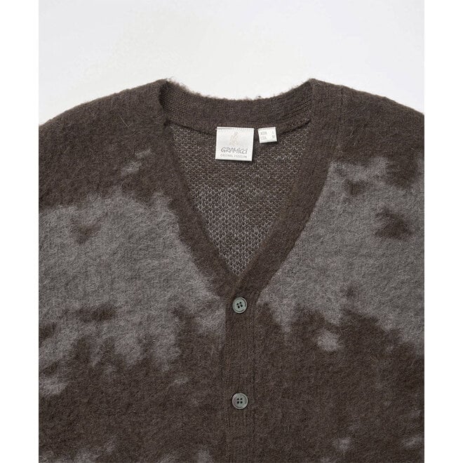 Mohair Splatter Cardigan in Slate Slatter