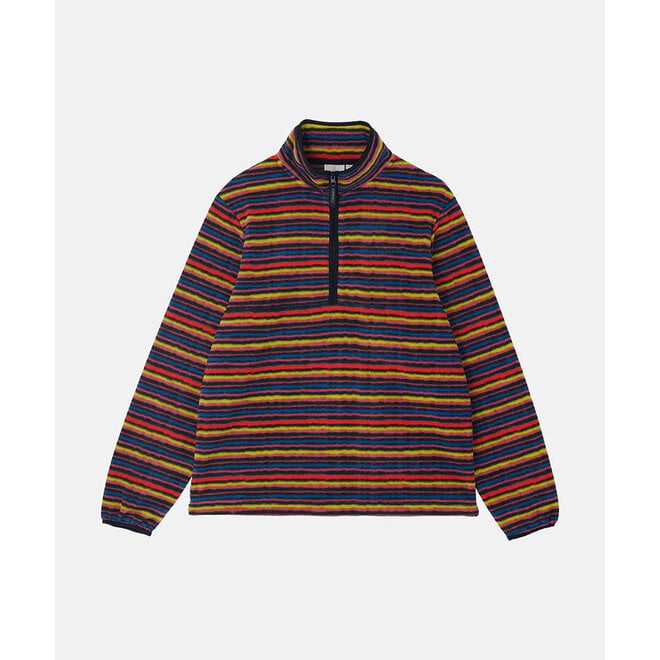 Thermal Fleece Pullover in Multi Stripe