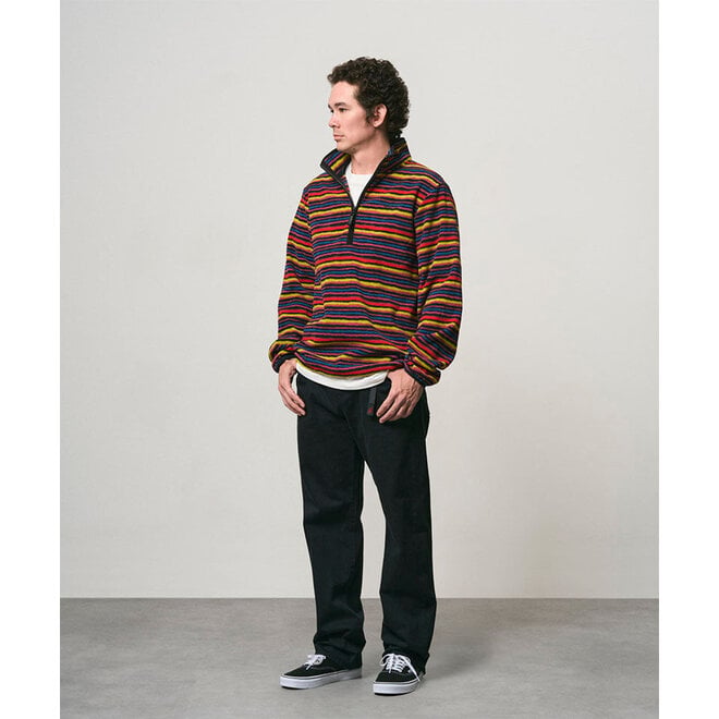 Thermal Fleece Pullover in Multi Stripe