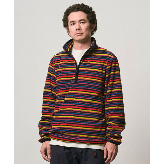 Thermal Fleece Pullover in Multi Stripe