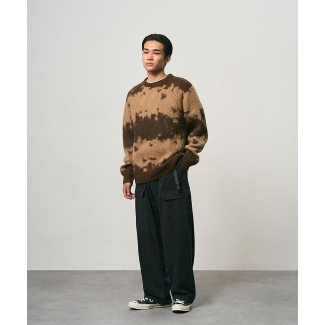 Mohair Splatter Sweater in Taupe Splatter