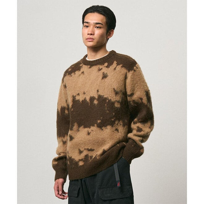 Mohair Splatter Sweater in Taupe Splatter