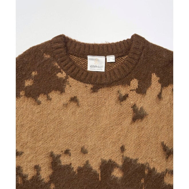 Mohair Splatter Sweater in Taupe Splatter