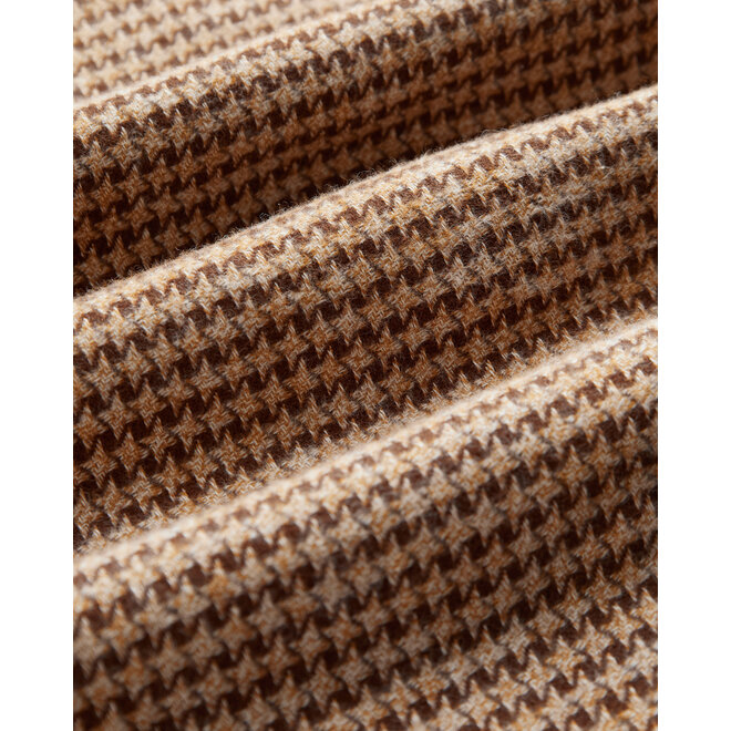 Abstract Pied Poule Shirt in Brown