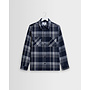 Whiting Overshirt in Navy/Ecru Plaid