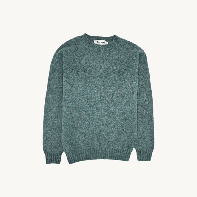 Supersoft Shetland Jumper in Verdigris