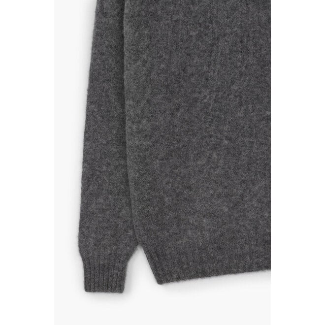 Supersoft Shetland Jumper in Charcoal