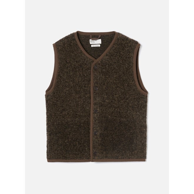 Lancaster Gilet in Brown Fleece
