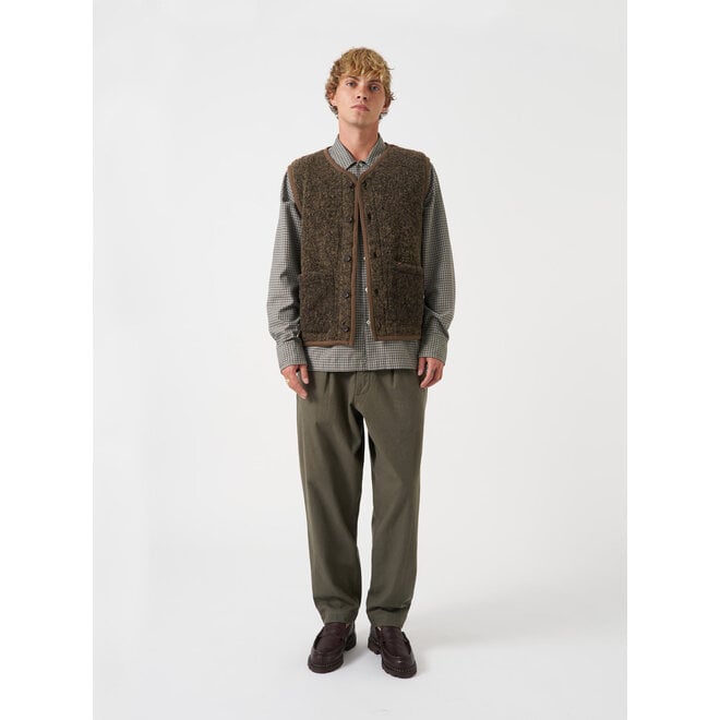 Lancaster Gilet in Brown Fleece