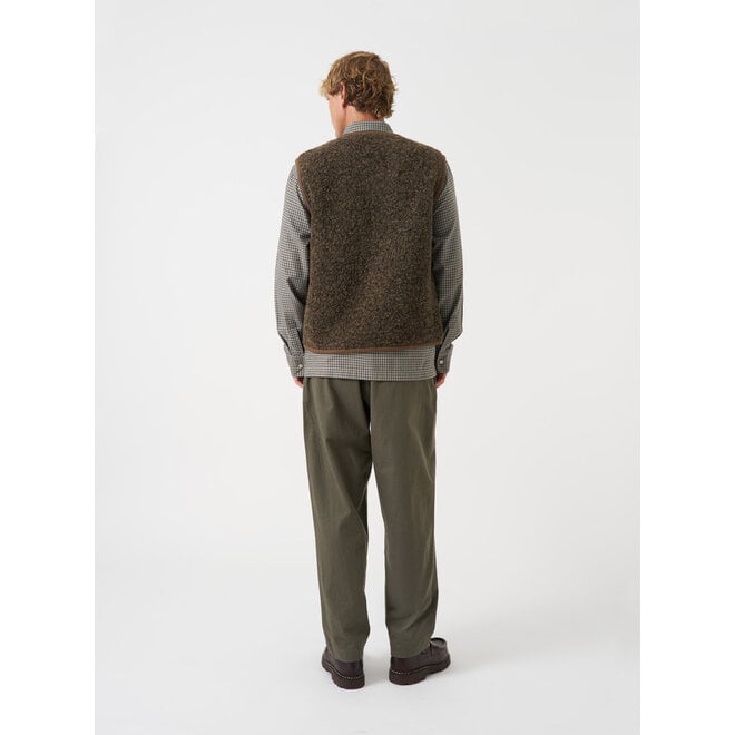 Lancaster Gilet in Brown Fleece