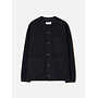 Wool Fleece Cardigan in Navy