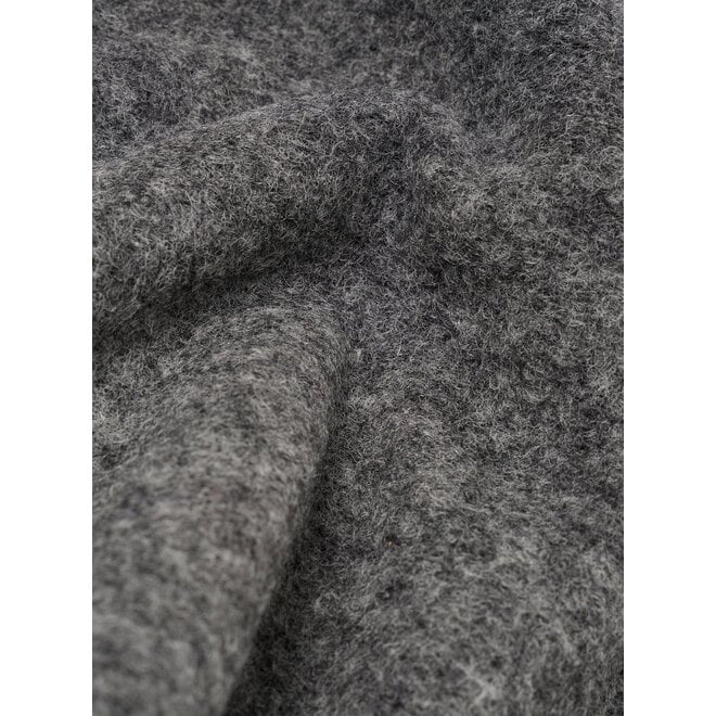 Wool Fleece Cardigan in Grey Marl