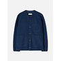 Wool Fleece Cardigan In Indigo