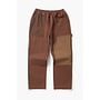 Patchwork Utility Chef Pants in Brown