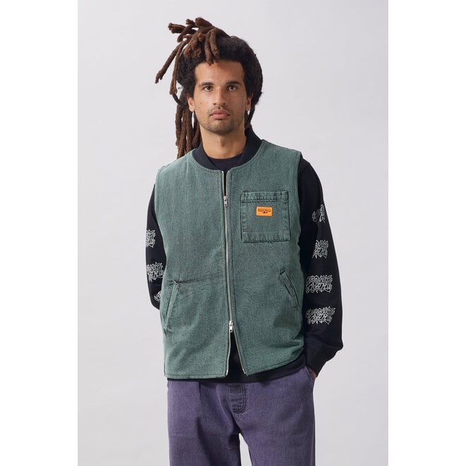 Over-Dyed Work Vest in Sage