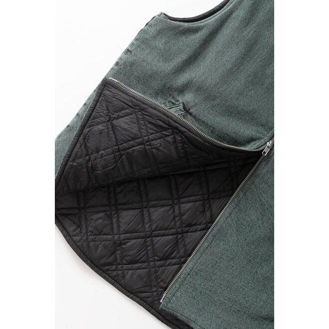 Over-Dyed Work Vest in Sage