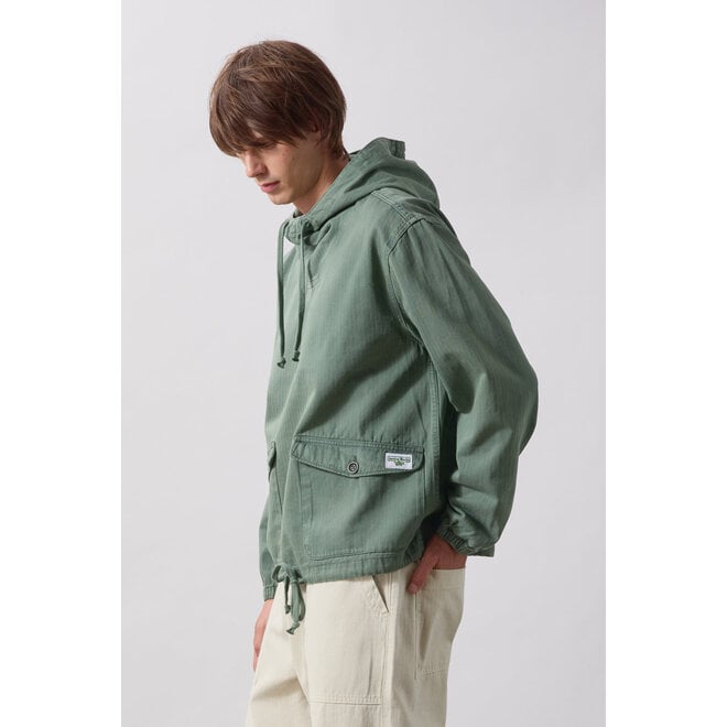 Pigment Herringbone Smock in Olive