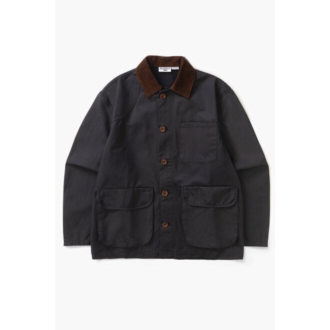 Waxed Barn Coat in Black