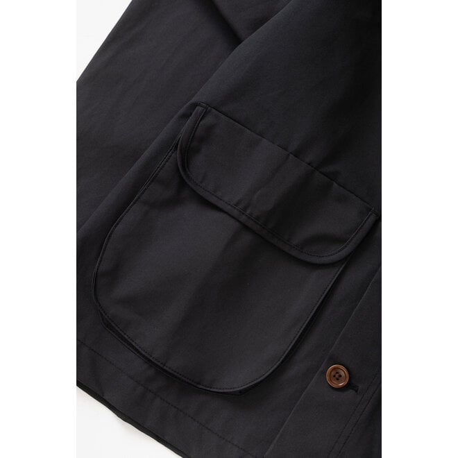 Waxed Barn Coat in Black