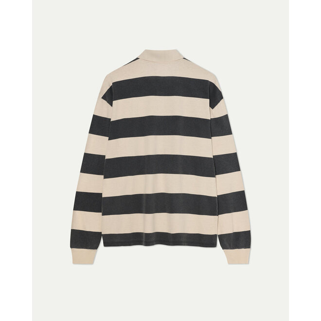 Sequeira Rugby Shirt in Black/Beige