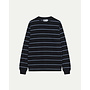 Feijo Light Sweatshirt in Black/Blue Stripes