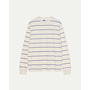 Feijo Light Sweatshirt in Ecru/Grape Stripes