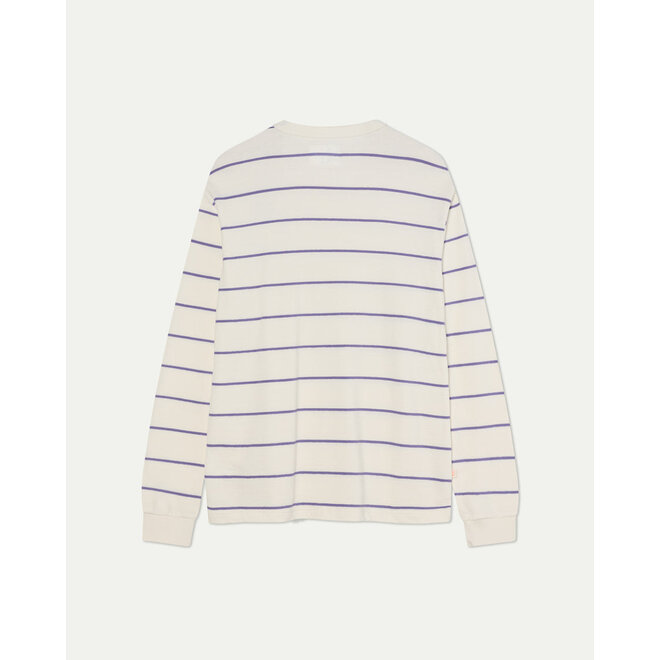 Feijo Light Sweatshirt in Ecru/Grape Stripes