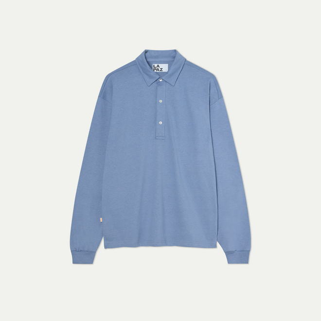 Mesquita Long Sleeve Polo in Blue