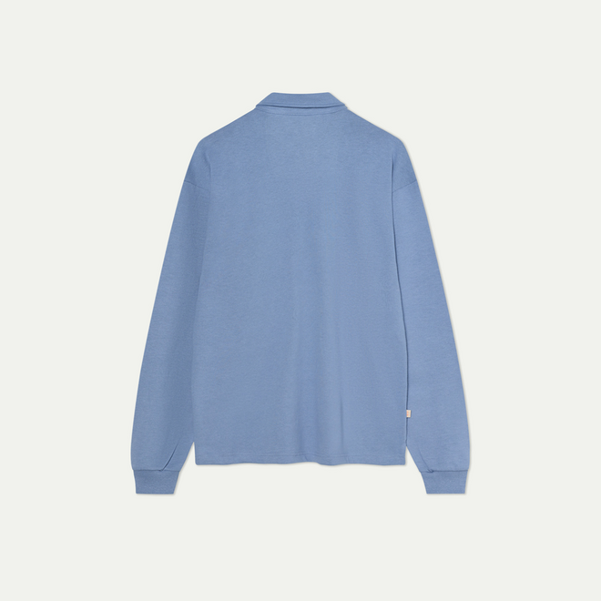 Mesquita Long Sleeve Polo in Blue