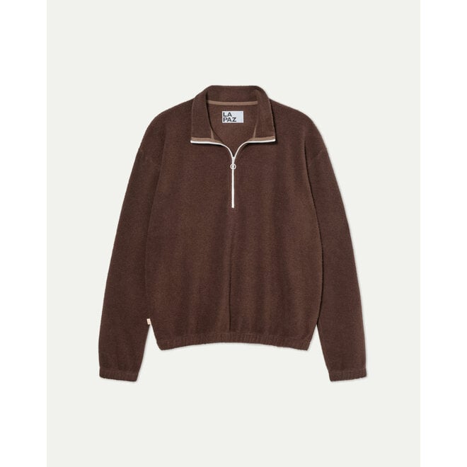 Mata Quarter-Zip Fleece in Brown